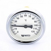 Термометр биметаллический F+R801 80 мм 120° WATTS с погружной гильзой 50 мм