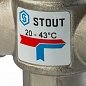 Термостатический смесительный клапан 1" STOUT НР 20-43°С 1,6 KV