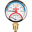 Термоманометр радиальный D = 80, подкл. 1/2", до 10 бар, с автомат. запорным клапаном, ROMMER