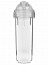 Корпус Гейзер DY 1/2" 10" SL  прозрачный для холодной воды, с пластиковой резьбой