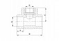 Тройник комбинированный 32 х 3/4" (ВР) ПП (PP-R100) серый HEISSKRAFT