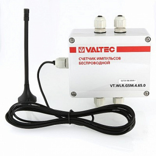 Счетчик импульсов c GSM-модемом 4 канала, внешнее питание VALTEC Артикул VT.WLR.GSM.4.65.1