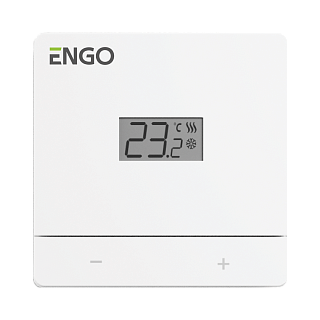 Терморегулятор Salus ENGO Easy комнатный, накладной, с дисплеем, 2хAAA, белый Артикул EASYBATW