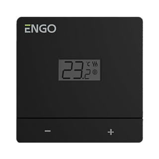 Терморегулятор Salus ENGO Easy комнатный, накладной, с дисплеем, черный Артикул EASY230B