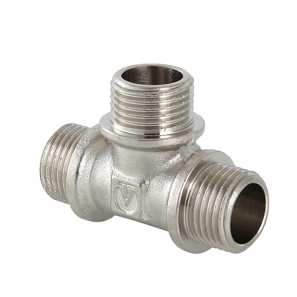 Тройник резьбовой (НР) 3/4" латунь-никель VALTEC (VTr.131.N.0005 ...