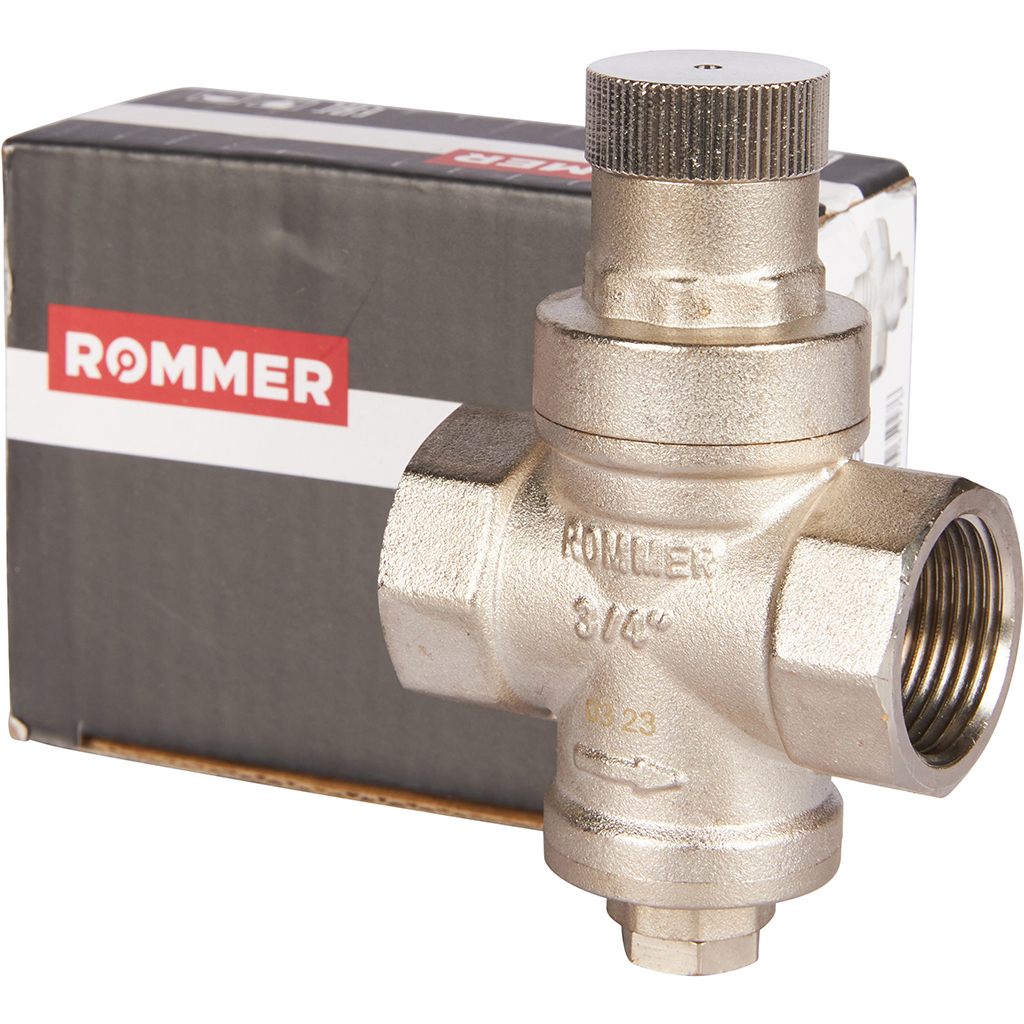 Редуктор давления ROMMER 3/4" ВВ без подключения манометра – купить за ...