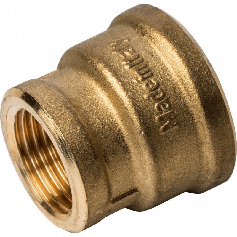 Муфта резьбовая переходная 3/4" x 1/2" ВР латунь STOUT – купить за 251 ...