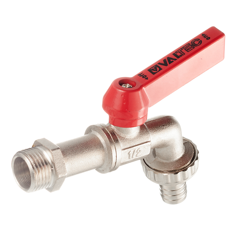 Кран шаровый водоразборный со съемным штуцером 1/2'' НН флажок VALTEC ...