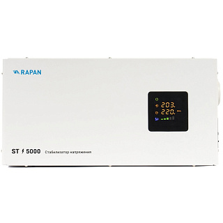 Артикул 8903 Стабилизатор сетевого напряжения БАСТИОН TEPLOCOM RAPAN ST-5000, 220 В, 5000 ВА, U вх. = 100 - 260 В, для котлов