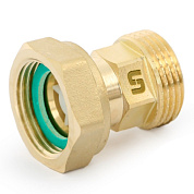 Соединение 3/4" ВН с накид. гайкой, плоской прокладкой, обратным клапаном, латунь UNI-FITT OPTIMAL