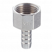 Штуцер резьбовой для шланга 1/2" x 18 мм (ВР) латунь-никель VALTEC (VTr.654.N.0418)