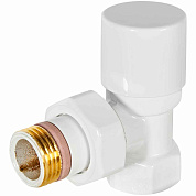 Клапан запорно-балансировочный 1/2", KVs 3,24 угловой, белый, STOUT Design  (SVLD-0002-000015W)