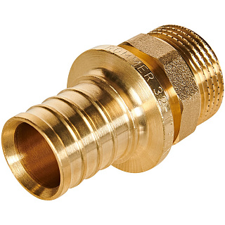 Переходник надвижной ROMMER с наружной резьбой 32 x 1" для труб из сшитого полиэтилена  Артикул RFA-0001-003210