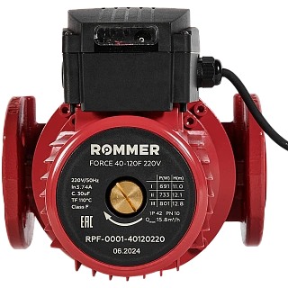 Насос циркуляционный Rommer FORCE фланцевый трехскоростной 40-120F  220V RPF-0001-40120220 - 