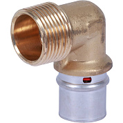 Угольник-переходник 1" х 26 мм. STOUT с наружной резьбой для металлопластиковых труб под пресс