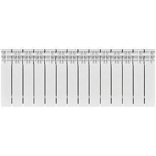 Биметаллический радиатор UNI-FITT 350/100 14 секций (боковое подключение, цвет белый глянцевый) 950B3114 