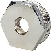 Футорка редукционная НВ 1" 1/2 х 1/2" STOUT, латунь - никель (260044N140400B)