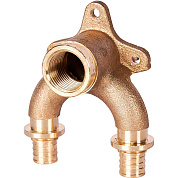 Угольник проточный настенный 16 x 1/2" бронзовый STOUT для труб PE-X (340034G041622B)