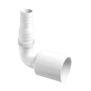 Адаптер McALPINE под углом 90 для подключения слива бытовой техники, выход 32 мм, белый Артикул MRWMF32-90