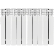 Биметаллический радиатор UNI-FITT 500/100 10 секций (боковое подключение, цвет белый глянцевый)