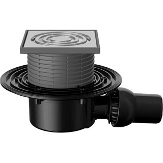 Трап Fachmann Т 606 PNsP 241x241 верт. вып. DN 110/160 с сухим сифоном анти-фрост, реш. чугун Артикул 04.089