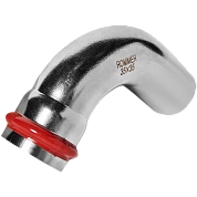 Угол 90° под пресс 35 мм однораструбный, из нержавеющей стали ROMMER (RSS-1002-000035)