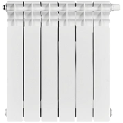 Биметаллический радиатор UNI-FITT 500/100 6 секций (нижнее подключение, цвет белый глянцевый)