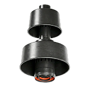 Оголовок с ветрозащитой D = 80 х 125 вертикальный конденсационный, черный ROMMER (RCA-8012-000001)