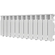 Радиатор алюминий 12 секций STOUT GAMMA 350 боковое подключение (белый RAL 9010) 