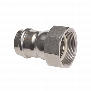 Муфта В-пресс 15 x 3/4" с накидной гайкой нержавеющая сталь TECE Артикул PS43550150600