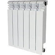 Радиатор биметал. 6 секций STOUT VEGA 500 боковое подключение (белый RAL 9016) 