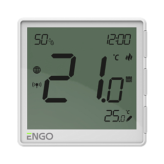 Терморегулятор Salus ENGO One встраиваемый, программ., с дисплеем, датчик влажности (WiFi) белый Артикул EONE230W