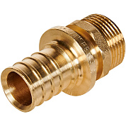 Переходник 25 x 3/4" (НР) аксиальный для труб PEX ROMMER (RFA-0001-002534)