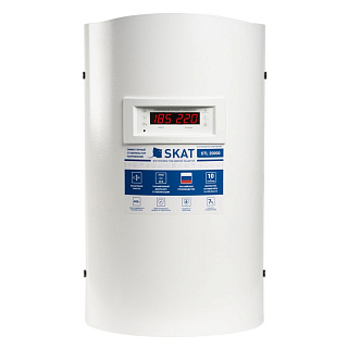 Артикул 784 Стабилизатор сетевого напряжения БАСТИОН TEPLOCOM SKAT STL-20000 исп. Н, настенный, 220 В, 20000 ВА, U вх. = 120 - 280, для котлов 