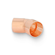 Угол однораструбный 45° JINTIAN пайка 42 мм медный