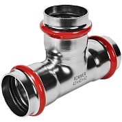 Тройник равнопроходной под пресс 42 мм, из нержавеющей стали ROMMER (RSS-1013-000042)