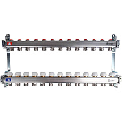 Распределительный коллектор из нерж. стали STOUT  1" х 3/4" х 13 выходов без расходомеров
