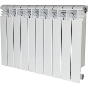 Радиатор алюминий 10 секций STOUT VEGA 500 боковое подключение (белый RAL 9016)
