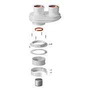 Первичный адаптер переходной на D=80 х 80 (Сварной) (кроме Immergas и Navien Deluxe 75х100), ROMMER