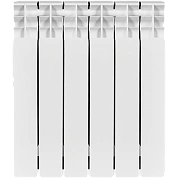 Биметаллический радиатор UNI-FITT 500/100 6 секций (боковое подключение, цвет белый глянцевый)