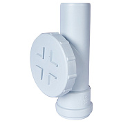 Ревизия с круглой крышкой d = 58 мм. канализационная бесшумная STOUT (SKB-0014-000058)