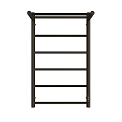 Полотенцесушитель электрич. 80 х 50 STOUT JAZZ round, Черный матовый, с полкой (SHQ-J2RR-F08050)