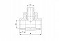 Тройник комбинированный 40 х 1" (НР) ПП (PP-R100) серый HEISSKRAFT