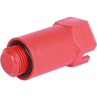 Заглушка монтажная STOUT 1/2" (НР) с прокладкой (красная) SFA-0035-200012 - 