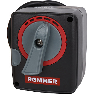 Сервопривод ROMMER 230V для смесительных клапанов, регулировка по сигналу 0-10V, 120сек/90° RVM-0005-230001