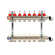 Колл. группа UNI-FITT 8 вых 1"х3/4" с расходомер. и термост. вентил. с 2 конц. и в/отвод (440I4308)