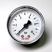 Манометр аксиальный 10 бар, диаметр 50 мм, 1/4"Н UNI-FITT