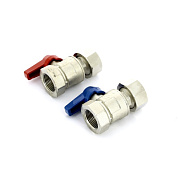Комплект кранов шаровых  1" x 3/4" с накидной гайкой и уплотнением (2 шт.) UNI-FITT