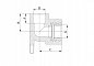 Водорозетка одинарная 90° 25 х 3/4" (ВР) ПП (PP-R100) серый HEISSKRAFT