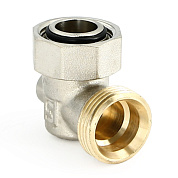 Узел угловой ВН 3/4" ЕК х 3/4" ЕК одинарный радиаторный со встроенным краном UNI-FITT OPTIMAL